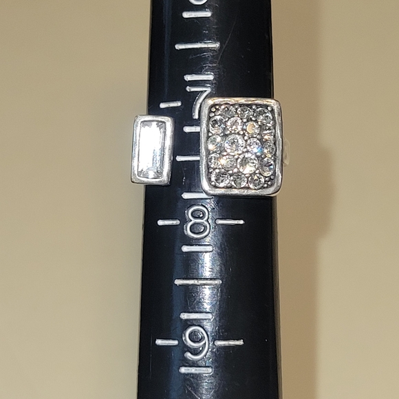 Silpada Designs Swarovski Crystals cuff ring, size 8 - Picture 2 of 2